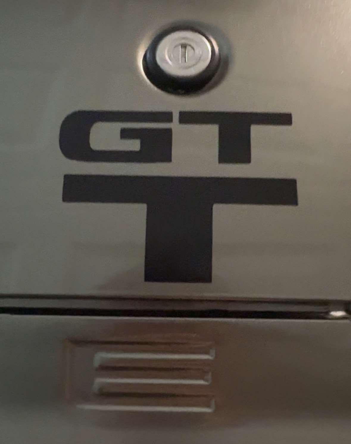 GTT REFLECTIVE (Black) Rear Emblem Trunk Decal