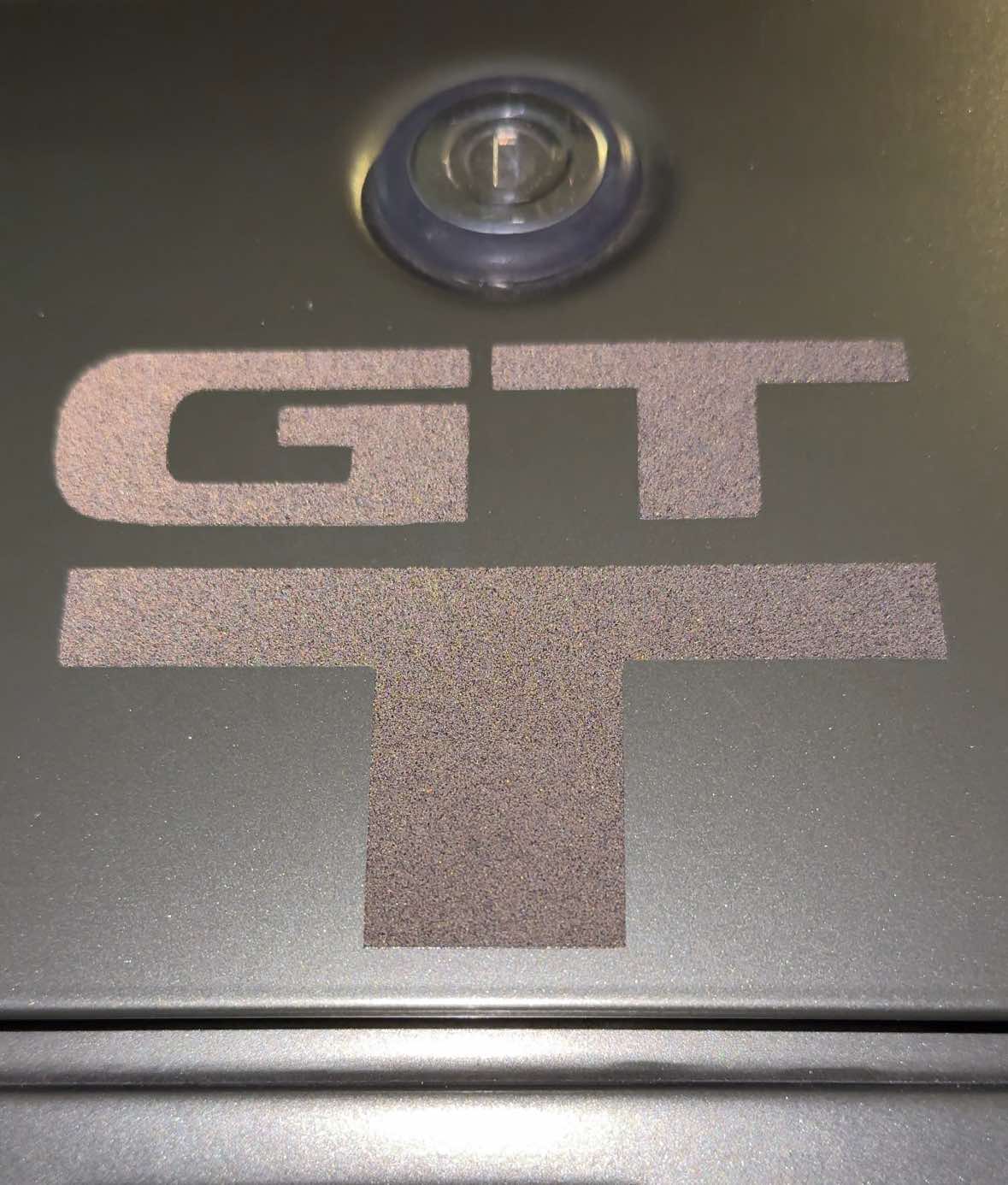 GTT REFLECTIVE (Black) Rear Emblem Trunk Decal