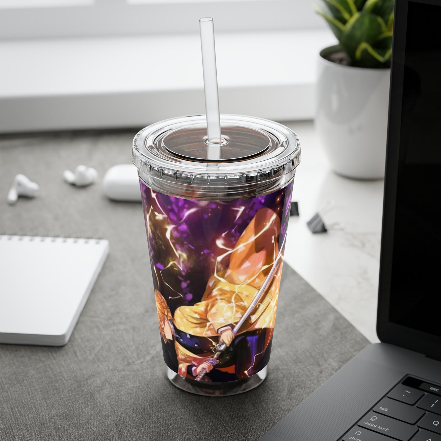 Zenitsu Tumbler with Straw, 16oz