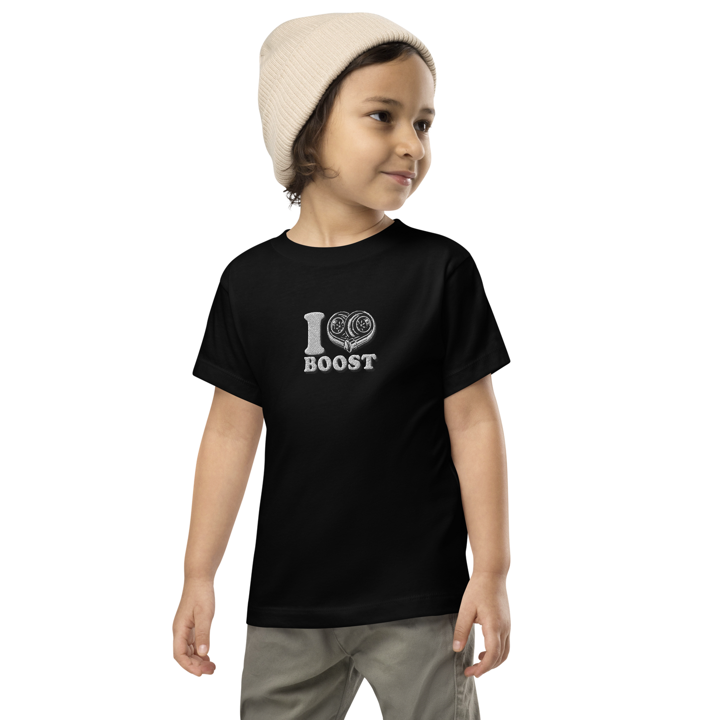 Toddler Short Sleeve Tee ( Embroidery I <3 Boost