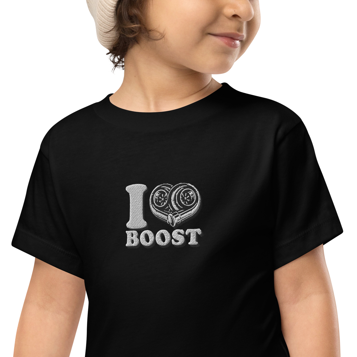 Toddler Short Sleeve Tee ( Embroidery I <3 Boost