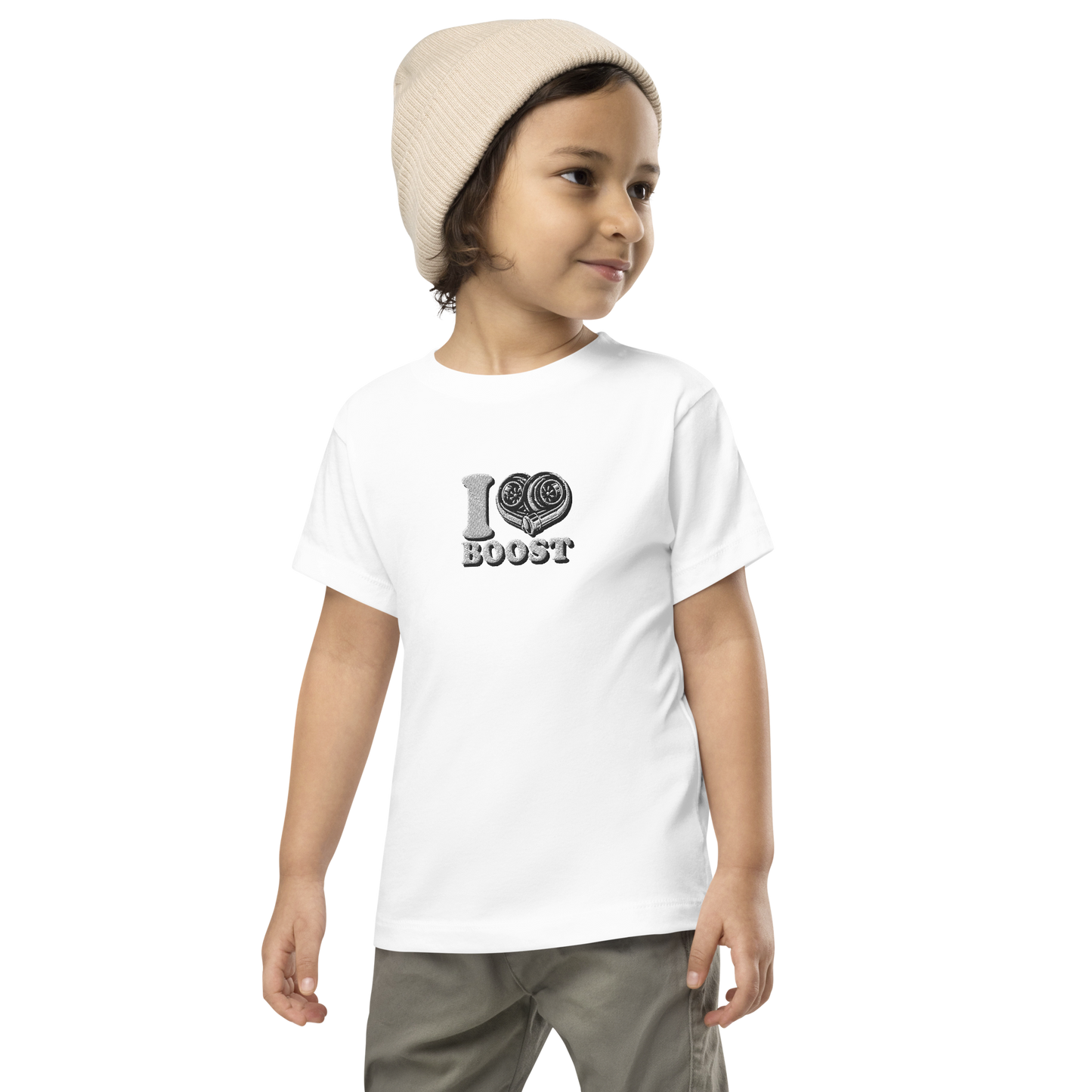 Toddler Short Sleeve Tee ( Embroidery I <3 Boost