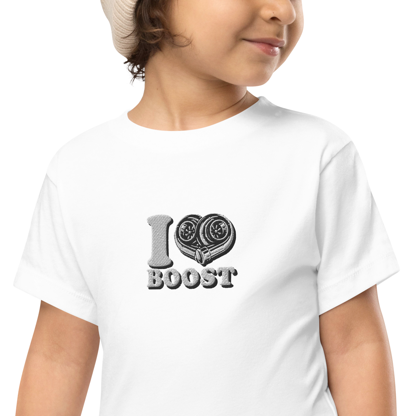 Toddler Short Sleeve Tee ( Embroidery I <3 Boost